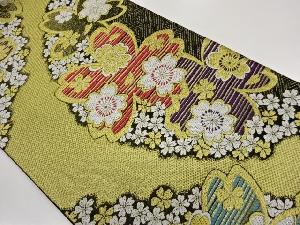 道長取に桜尽くし模様織出し袋帯